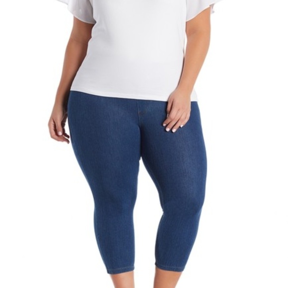 hue original denim capri leggings